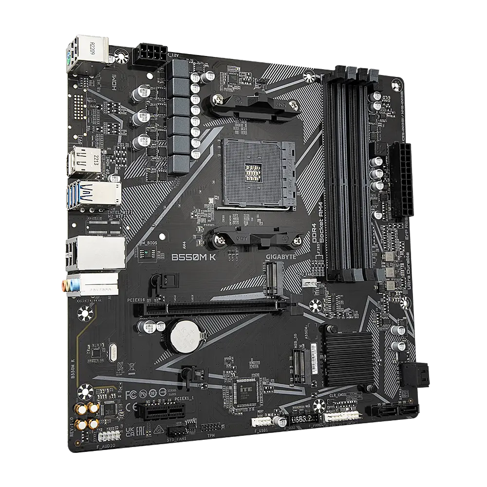 Материнська плата Gigabyte B550M K Socket AM4 (B550M K) - фото 2