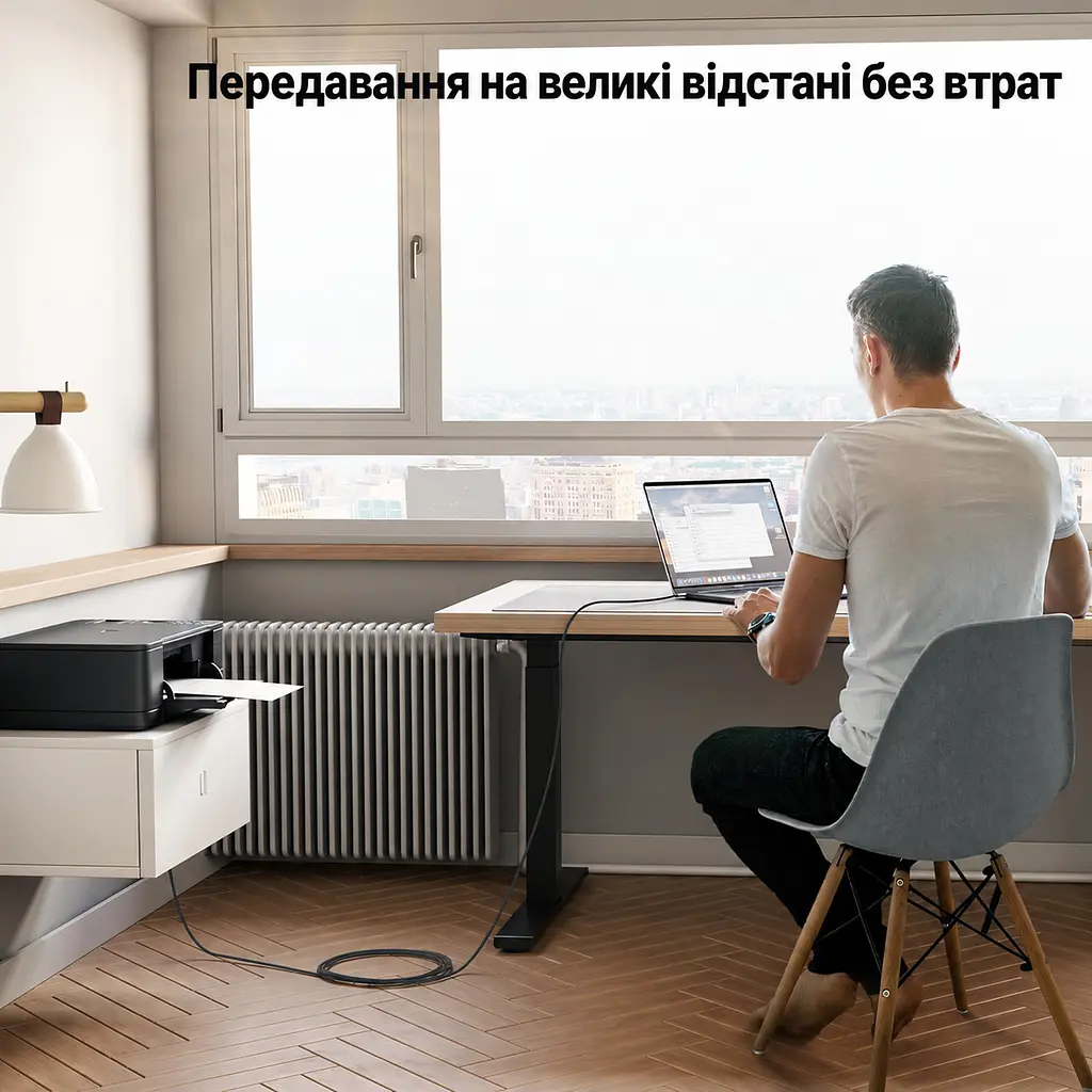 Кабель для принтера UGREEN US370 USB-C - USB-B 2.0 3 м чорний (80808) - фото 11