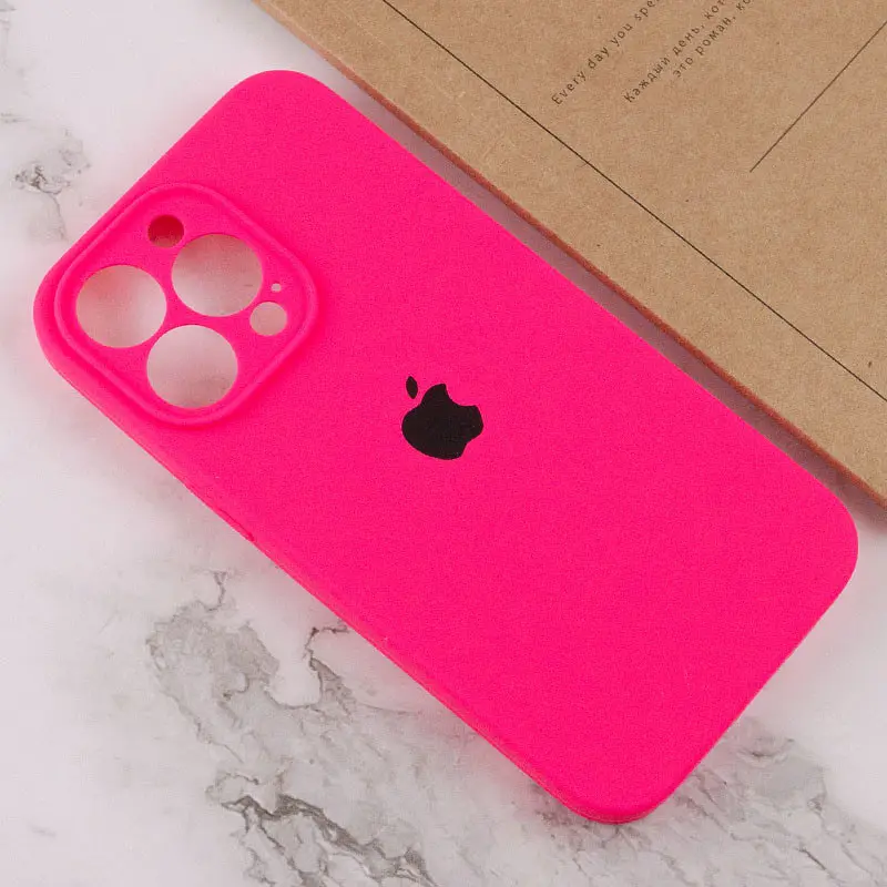Чохол Silicone Case Full Camera Protective AA для Apple iPhone 14 Pro 6.1" Рожевий / Barbie pink - фото 4