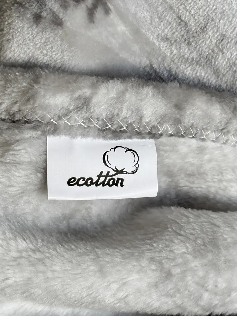 Плед Ecotton 200х220 см Well Soft новорічний сірий Сніжинка (24184) (24184) - фото 4