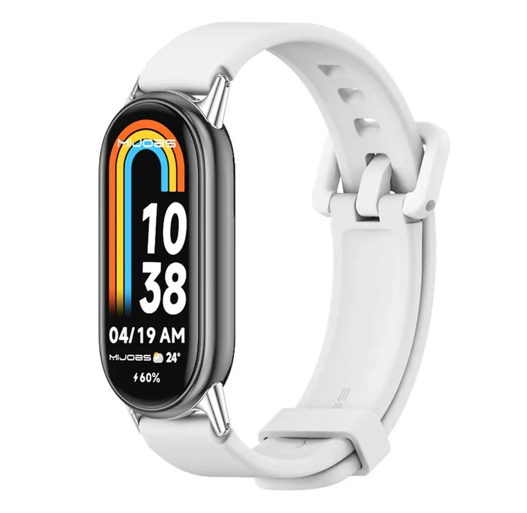 Силіконовий ремінець Mijobs для фітнес браслета Xiaomi Smart Band 9 White - фото 2
