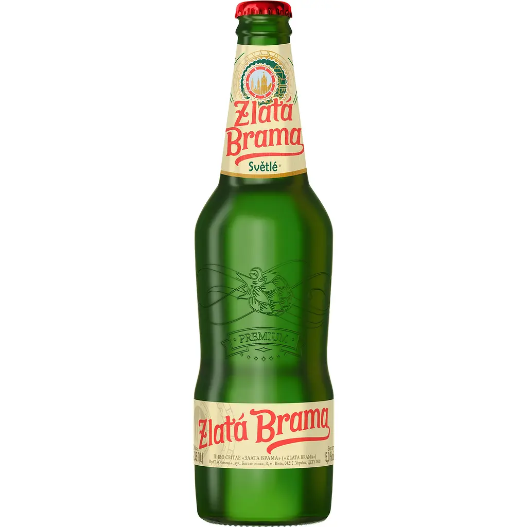Пиво Zlata Brama світле 5% 0.45 л