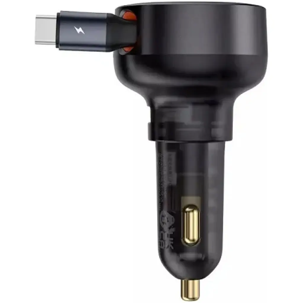 Автомобільний зарядний пристрій Baseus Enjoyment Pro 60W Retractable Black (C00057800111-00) [169692] - фото 2