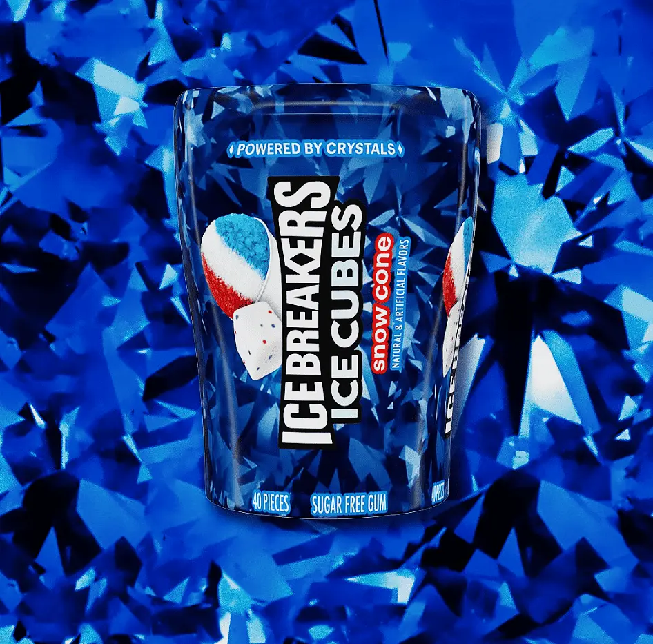 Жувальна гумка Ice Breakers Ice Cubes Snow Cone Flavored Sugar Free 92г - фото 6