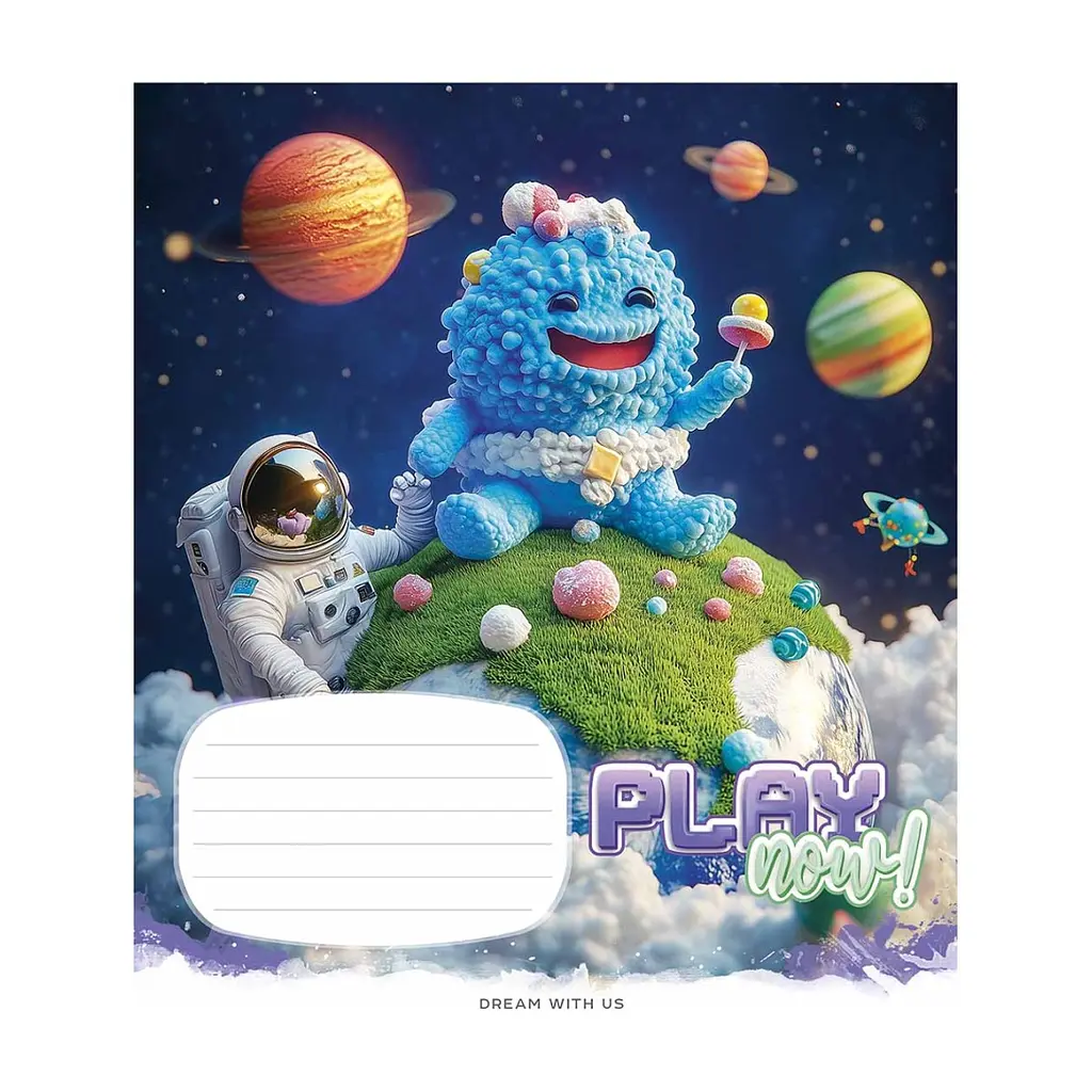 Зошит Школярик Play now 12 аркушів клітинка (012-3556K), в асортименті - фото 2