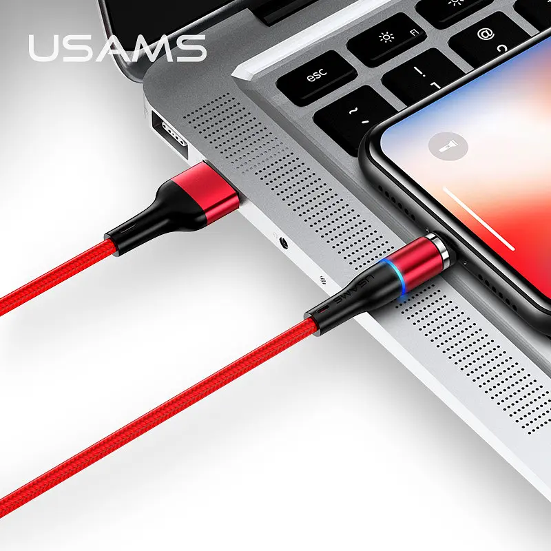 Кабель Usams Lightning Aluminum Alloy Магнітний US-SJ352 U32 1 м 2.4A - фото 2