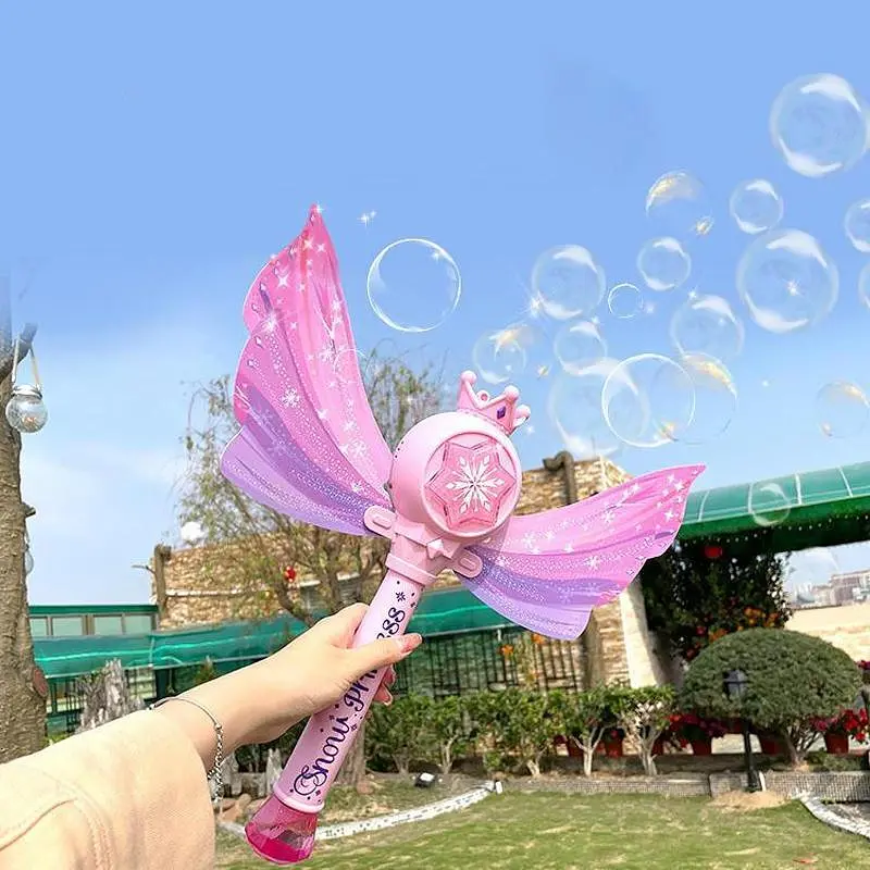Пистолет с мыльными пузырями SHT 8603 Snow Princess + бутылка 130 мл Pink - фото 2
