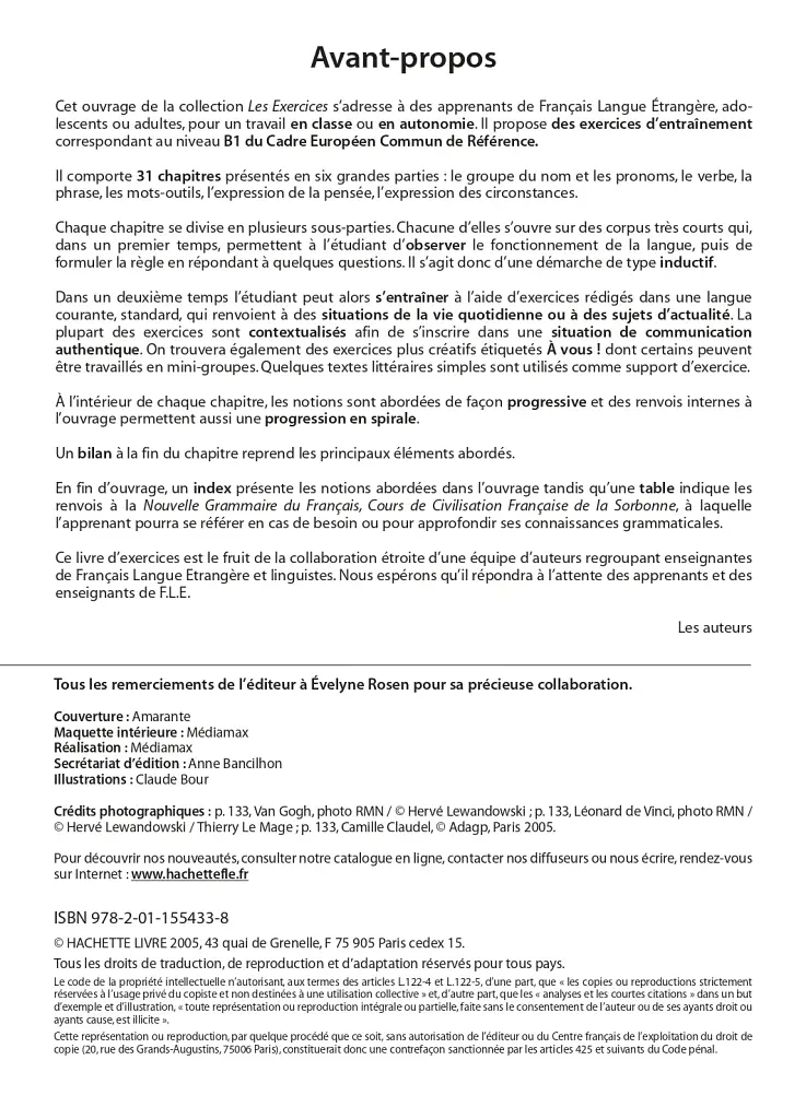 Les 500 Exercices de Grammaire Livre de l'eleve B1 + corriges - фото 2