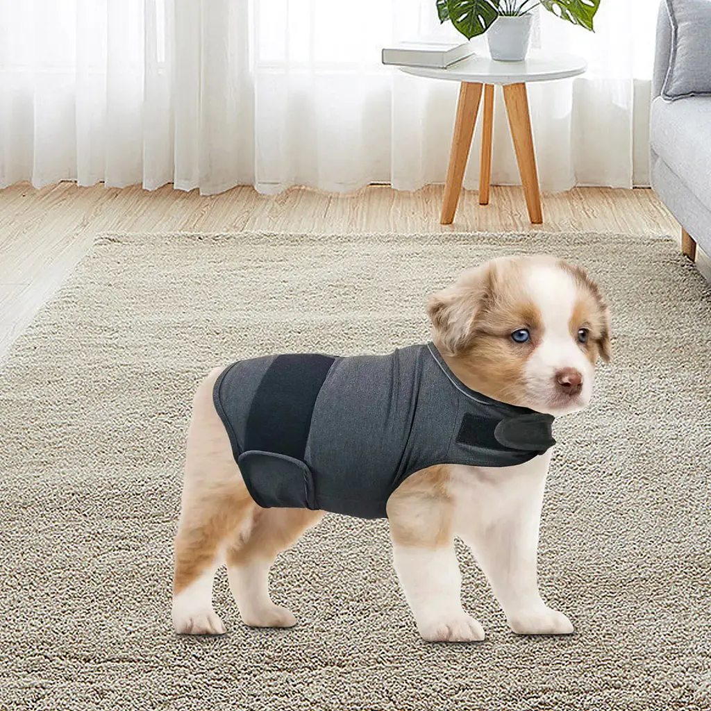 Заспокійливий жилет для собак WanTalk Dog Anxiety Jacket, Dark Grey - фото 2