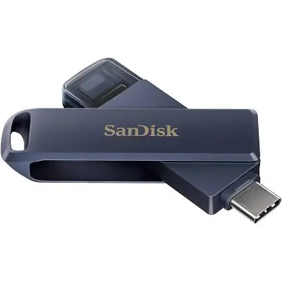 USB флеш накопичувач SanDisk 128GB Phone Drive for iPhone Metallic Sky Lightning/Type-C U (SDIXD0N-128G-GN6NE) - фото 4