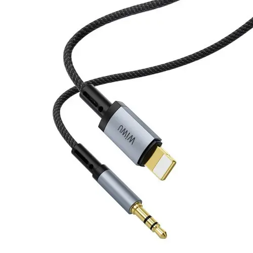 AUX-адаптер WiWU Legend Audio Convertor Lightning to 3.5mm Wi-C048L 1.5m Чорний