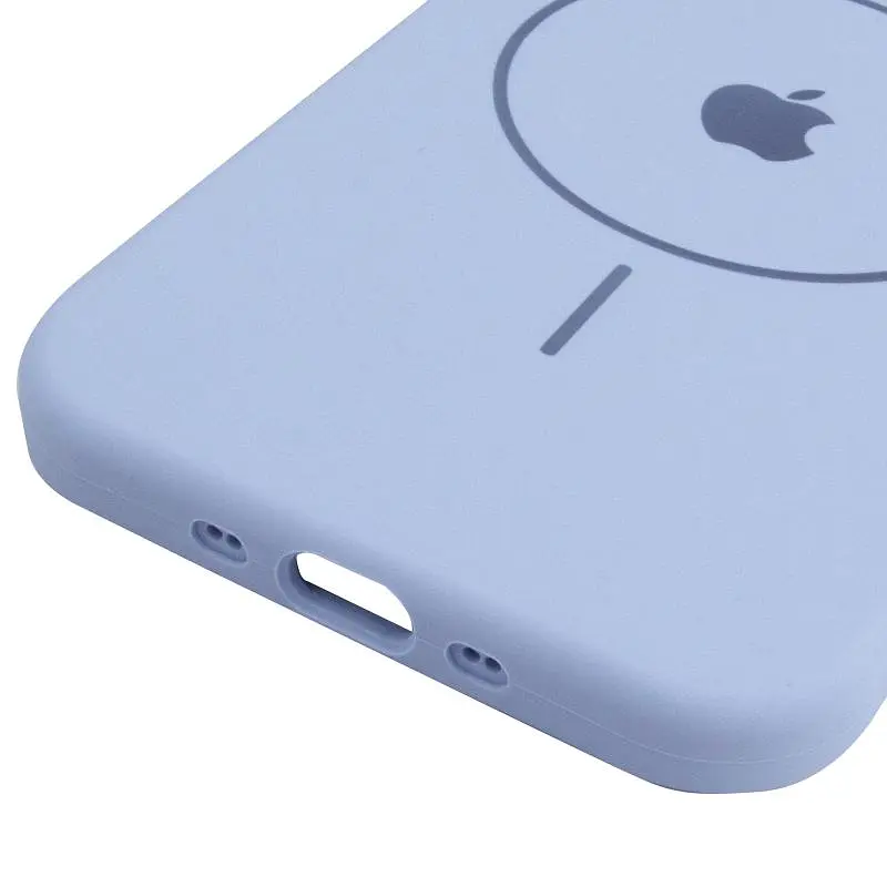 Чохол Epik Silicone Case Full Protective (AA) V2 with MagSafe для Apple iPhone 17 Air (6.5) Блакитний / Lilac Blue - фото 5