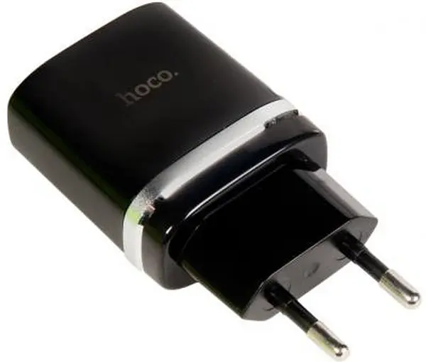 Блок питания быстрой зарядки сетевой адаптер Hoco C12Q 18 W 1 USB-A AFC FCP черный - фото 4