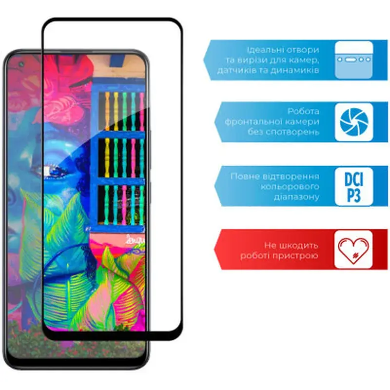 Скло захисне ACCLAB Full Glue Realme 8 Pro (1283126523212) - фото 5