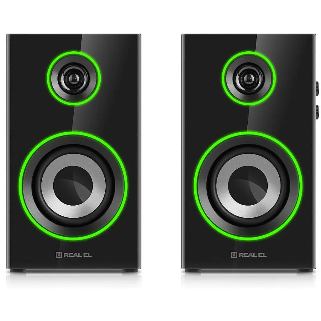 Комп'ютерні колонки 2.0 Real-El RS415 RGB Bluetooth Black 20 Вт - фото 3