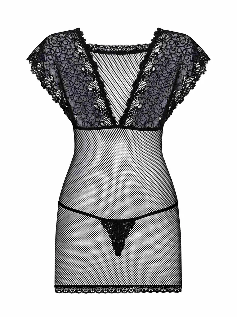 Комплект білизни Obsessive 821-CHE-1 L/XL чорний - фото 6