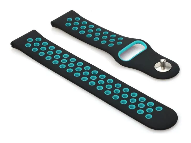 Ремінець BeCover Nike Style для Xiaomi Amazfit Stratos 1/2/2S/3 / GTR 2 / GTR 47mm / GTR Lite 47mm / Nexo / Pace Black-Blue (705809) - фото 2