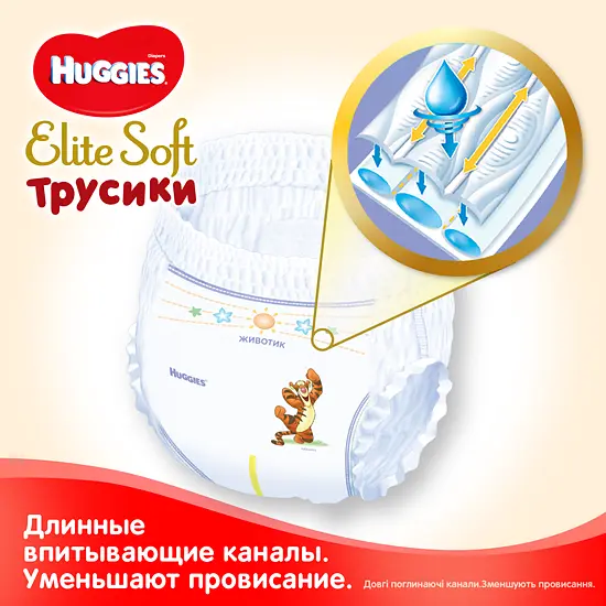 Подгузники-трусики Huggies Elite Soft Pants 4 (9-14 кг), 21 шт. - фото 5