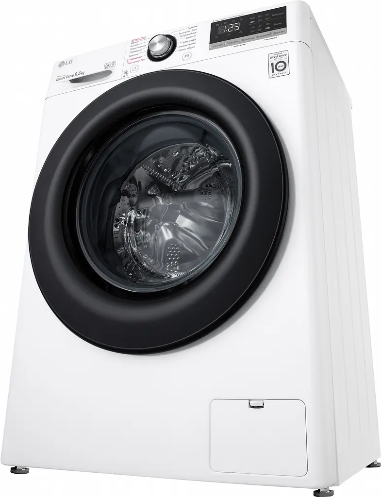 Пральна машина LG з фронтальним завантаженням F2V3GS6W, 8,5кг, 1200, A+++-30%, Пар, глибина 47см, Дисплей, Інвертор, Білий (F2V3GS6W) - фото 5