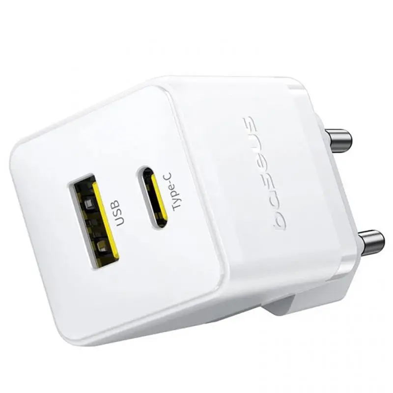 МЗП Palm Fast Charger 30W (1USB-A/1C) (P1011160A) Moon White Baseus teh0029603 - фото 3