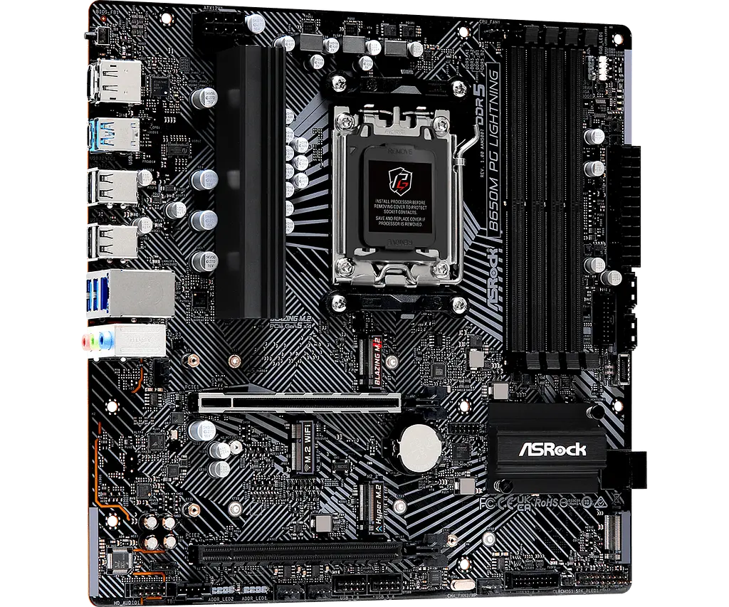 Материнська плата ASRock B650M PG Lightning Socket AM5 (B650M PG Lightning) - фото 2