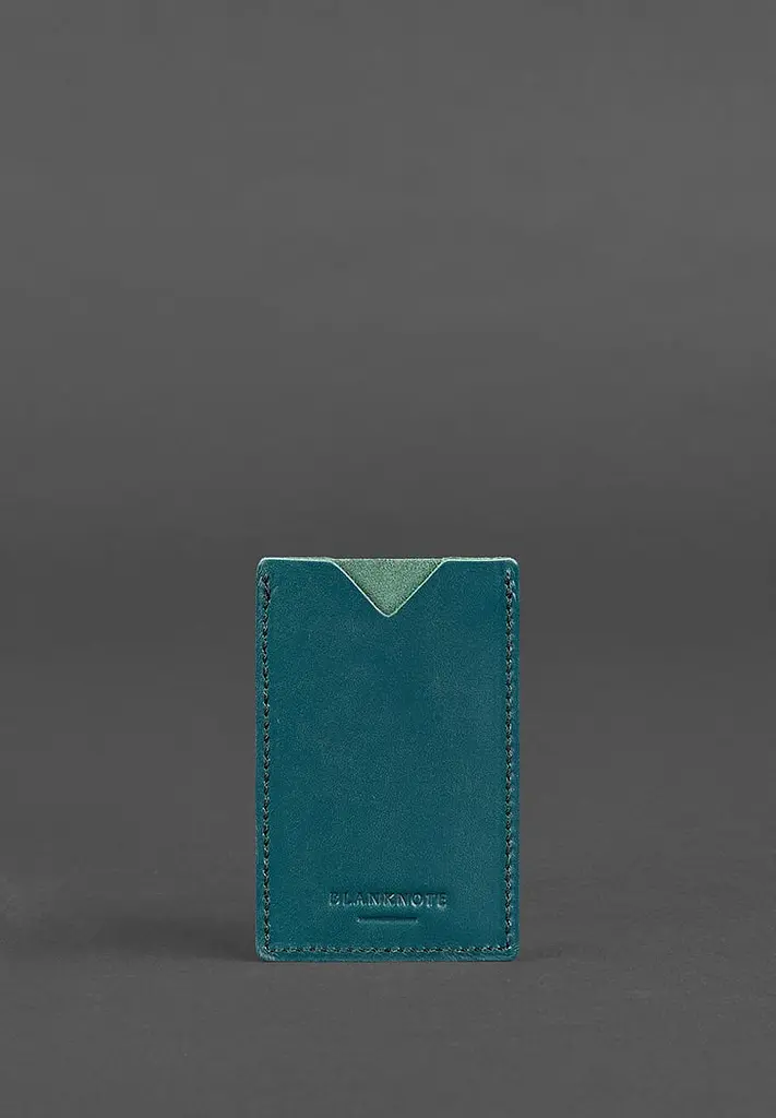 Женский кожаный кард-кейс 8.0 зеленый - фото 6