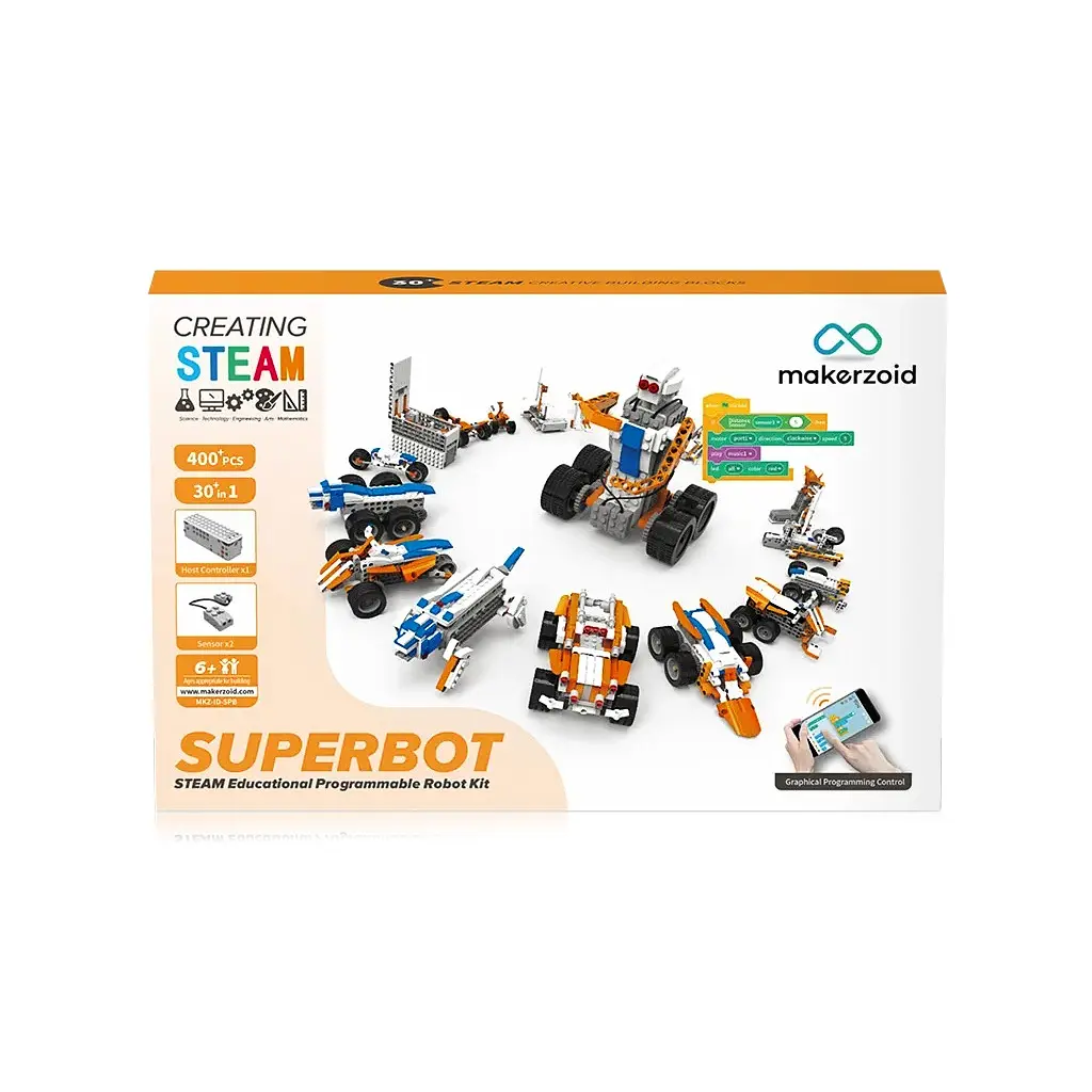 Конструктор Makerzoid Superbot Educational Building Blocks (MKZ-ID-SPB) - фото 2