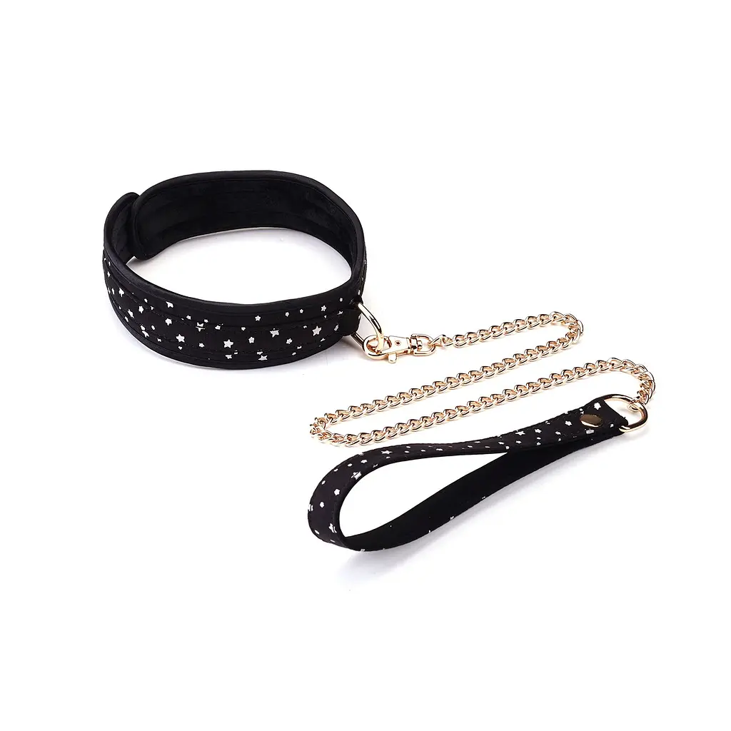 Набір Liebe Seele Stary Nights 7pcs Bondage Kit, фіксатори, нашийник з повідцем, кляп, флогер, маска - фото 6