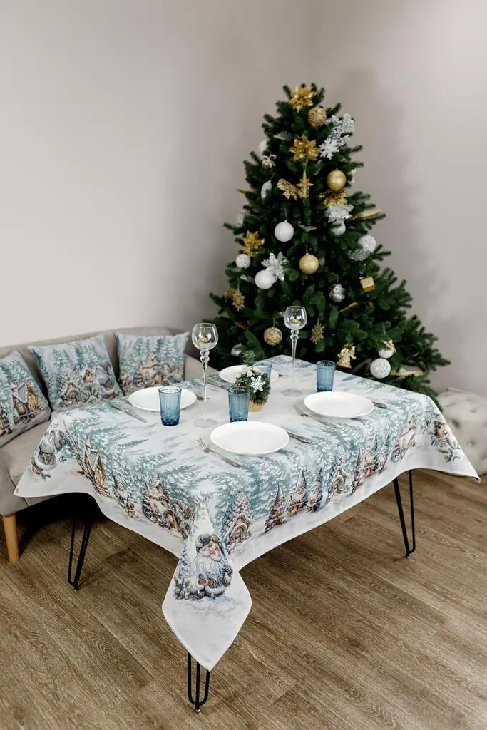 Скатерть Прованс гобеленовая Сказочные гномы 220х135 см (38449) - фото 11