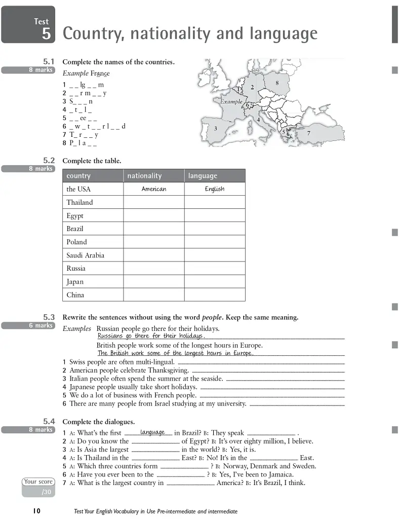 Test Your English Vocabulary in Use Pre-intermediate and Intermediate with Answers 3rd Edition - фото 6