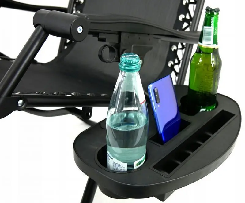 Шезлонг GardenLine Relax Black до 130 кг.! - фото 7