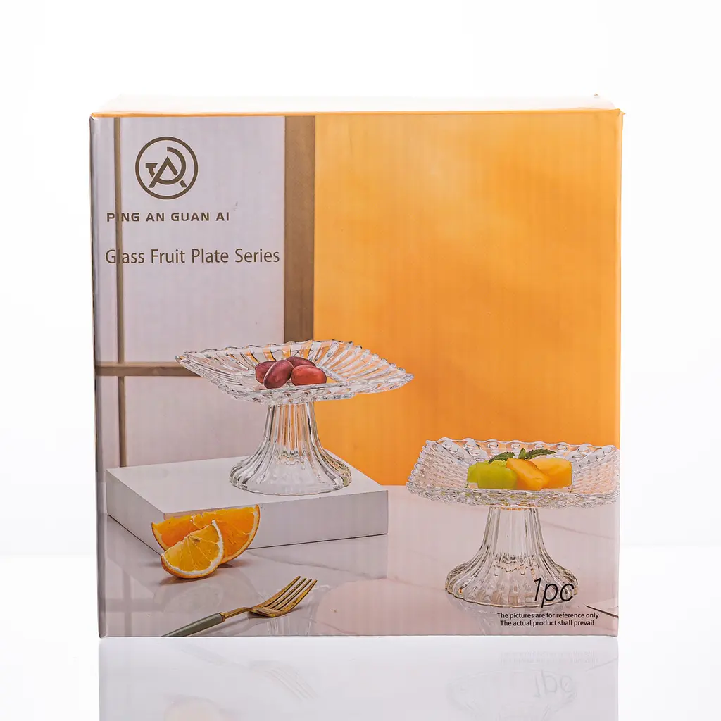 Тортовница стеклянная квадратная на ножке 16×16 см прозрачная для торта, десертов, сервировка стола Yiwu 64486-15 - фото 4