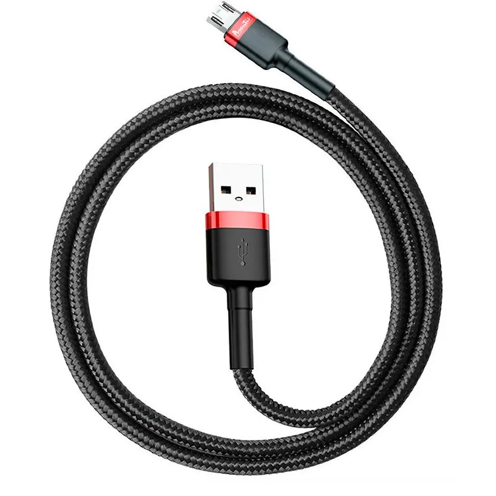 Кабель Avantis AC-48m Cool USB – Micro 2м- чорно-червоний