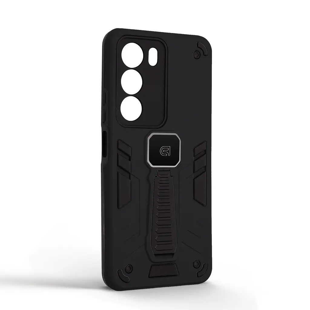 Чехол для Realme C71 4G, Proover, черный, с подставкой и магнитом, противоударный, ударопрочный, бронированный, панель-накладка, защита всего корпуса, термополиуретан (TPU) + поликарбонат (PC), ArmorStandart (ARM86748) - фото 2