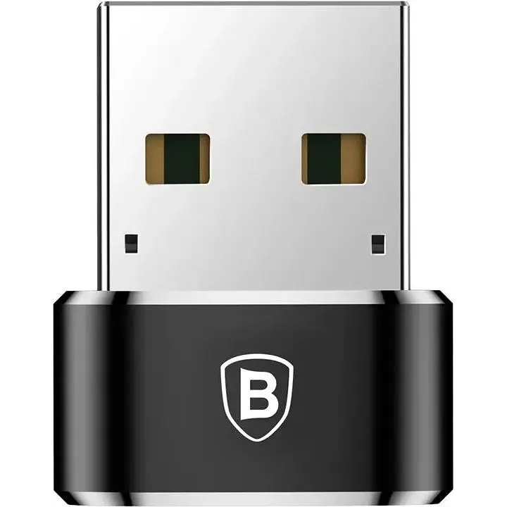 Адаптер Baseus USB Male to Type-C Female Adapter Converter black (CAAOTG-01) - фото 2