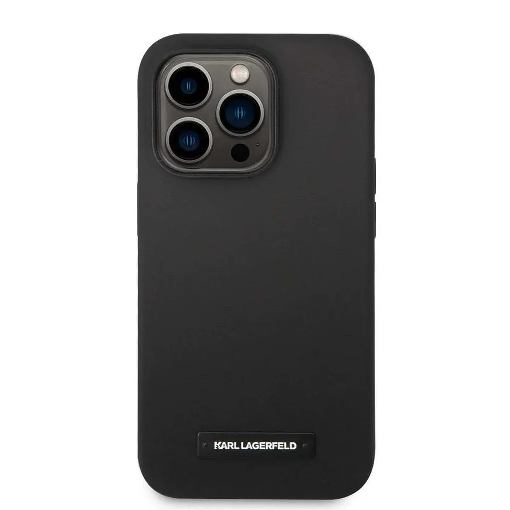 Чехол Karl Lagerfeld Liquid SilicOne Plaque MagSafe для iPhOne 15 Pro Black (57983116726) - фото 3