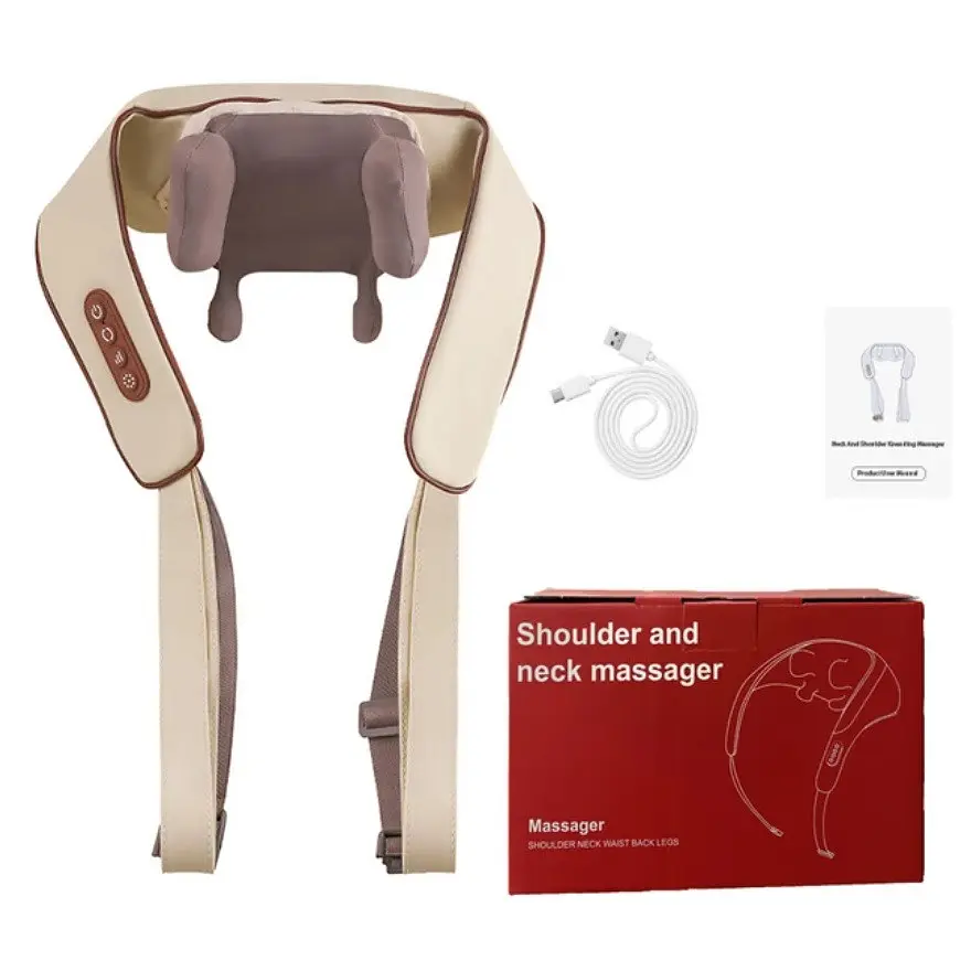 Масажер ударний для шиї та плечей RIAS Massager Shoulder Neck Z9 з підігрівом 70W (3_04579) - фото 4
