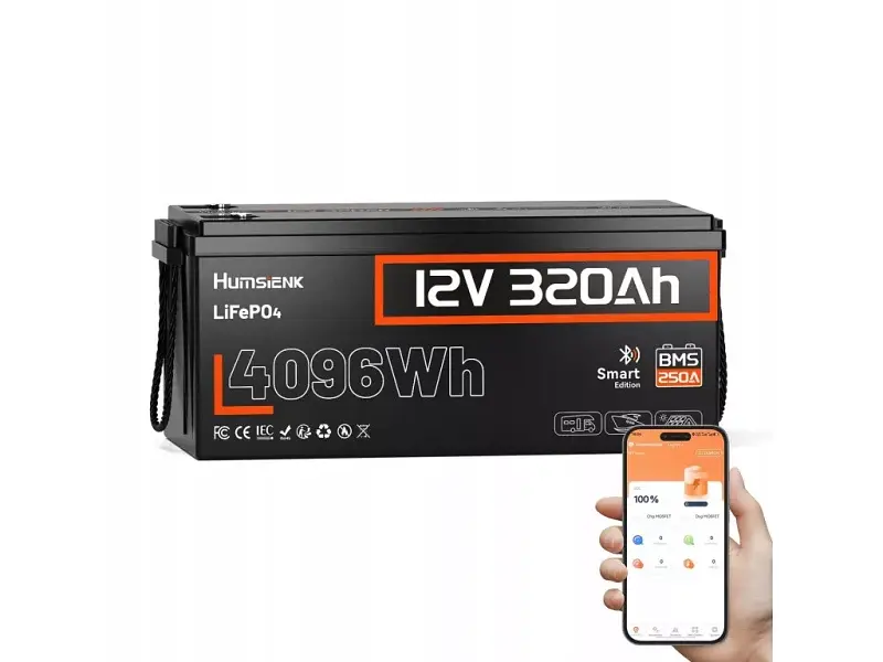 Акумулятор для ДБЖ/інвертора Humsienk LiFePO4 12V 320Ah Bluetooth (HS12V320AH250BT) - фото 2