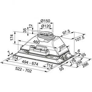 Вытяжка встраиваемая Franke Inca Smart FBI 705 XS HCS (305.0599.510) - фото 4