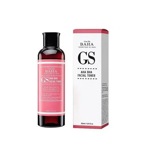 Тонер-ексфоліант з кислотами GS AHA BHA Facial Toner Cos De Baha 200 мл