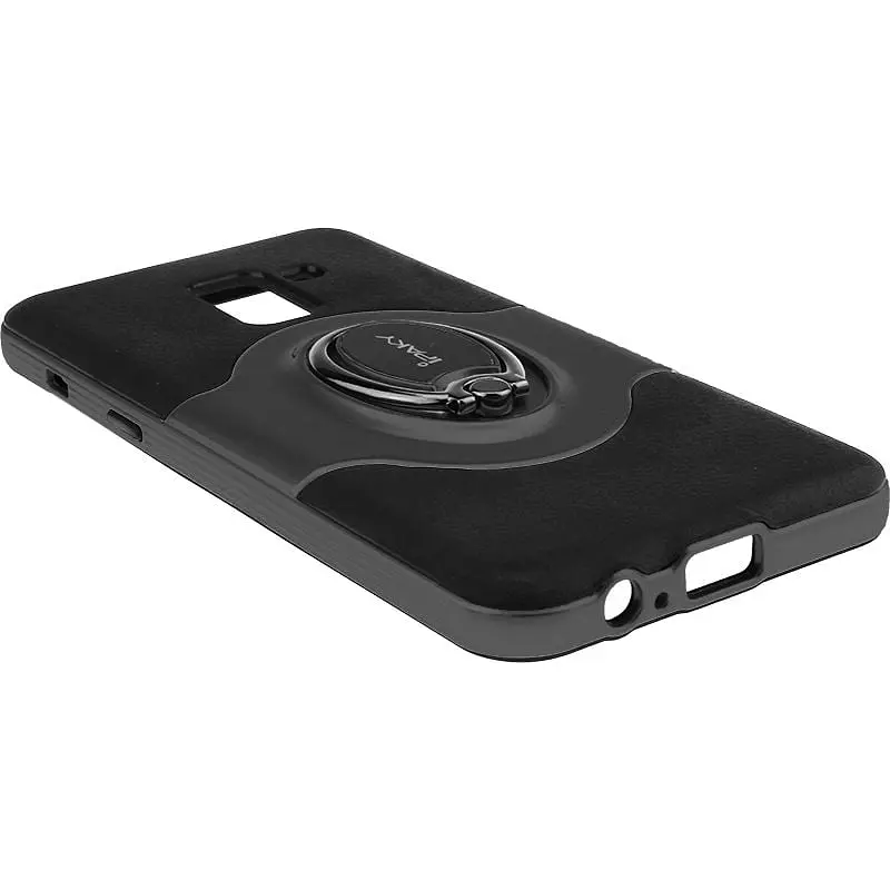 Чехол-накладка iPaky 360° Free Rotation Ring Holder case Samsung Galaxy A8 Plus A730F Black - фото 2
