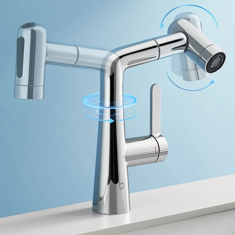 Выдвижной смеситель для раковины Xiaomi MiJia Pull-out Basin Faucet S1 (MJCLSMPLT01DB) - фото 7