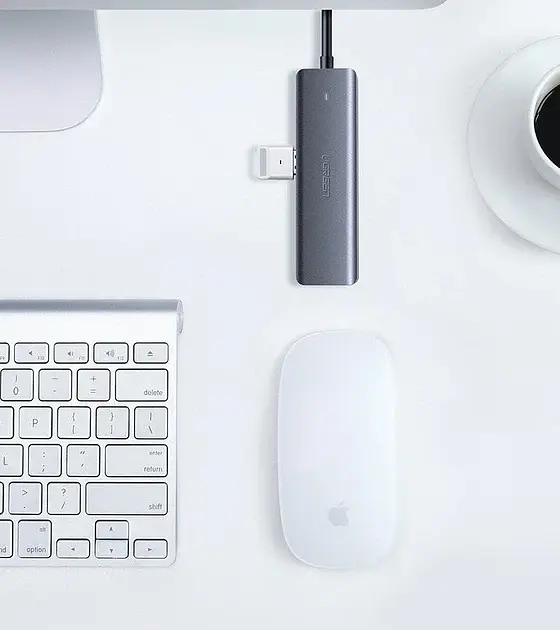 USB-хаб UGREEN CM219 4-in-1 USB Type-C to 4xUSB 3.0 HUB Space Gray - фото 3