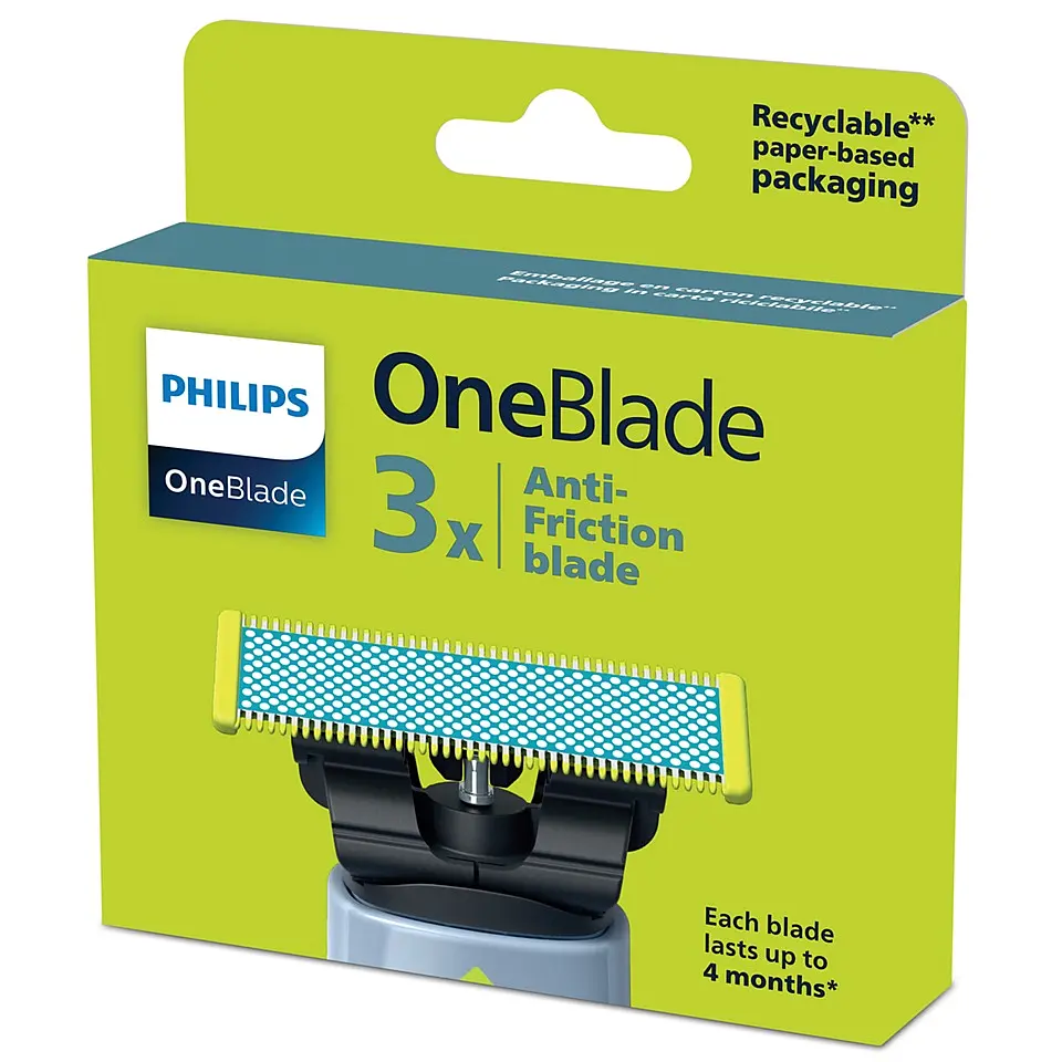 Сменные лезвия Philips OneBlade First Shave 3 шт. (QP235/50) - фото 13
