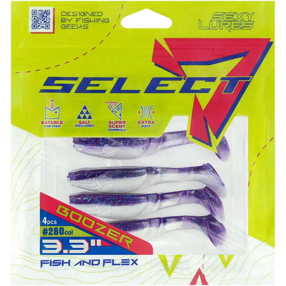 Силікон Select Boozer 3.3" 280 FE (4 шт/уп) - фото 2