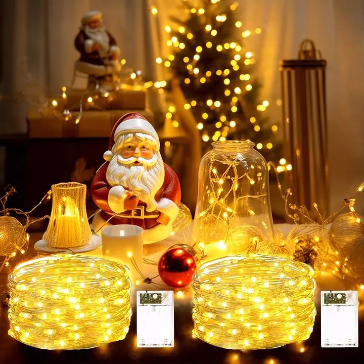 Светодиодная гирлянда Sun Lamp Капля Росы 200 LED  20м теплый белый свет оптом - фото 9