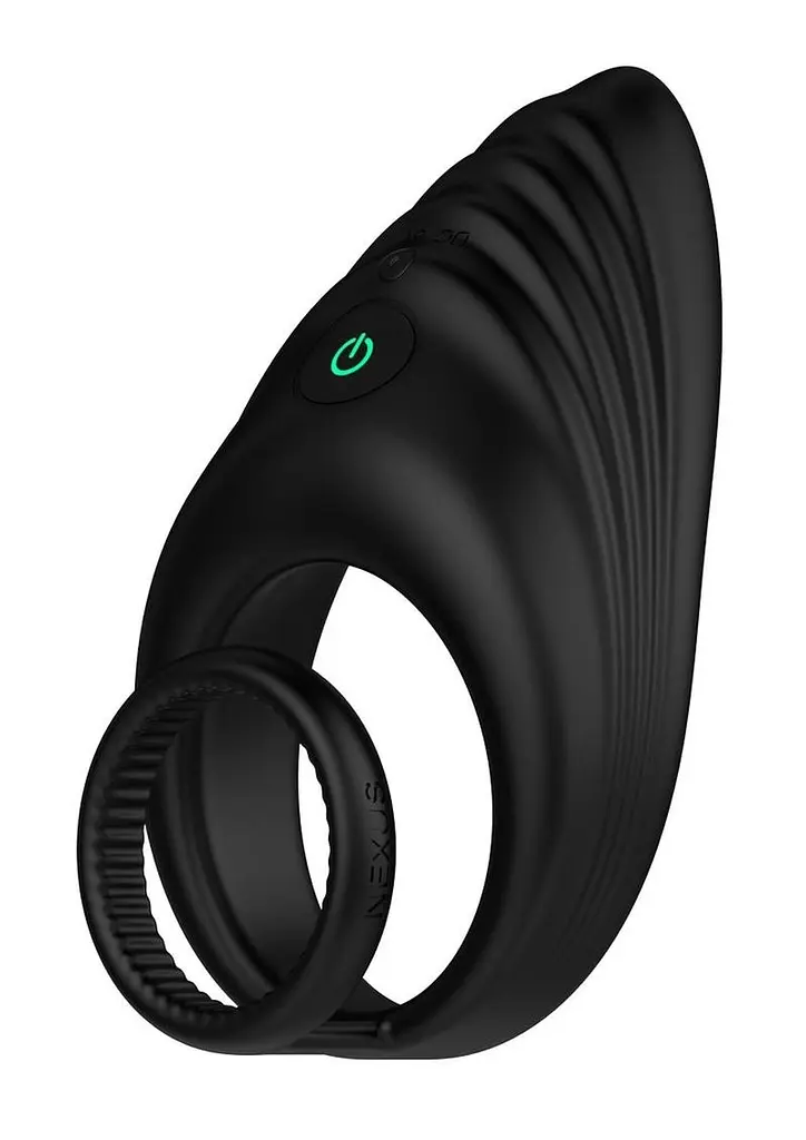 Подвійне віброкільце Nexus Enhance Vibrating Cock and Ball Ring, 10х3.25 см (чорний) - фото 2