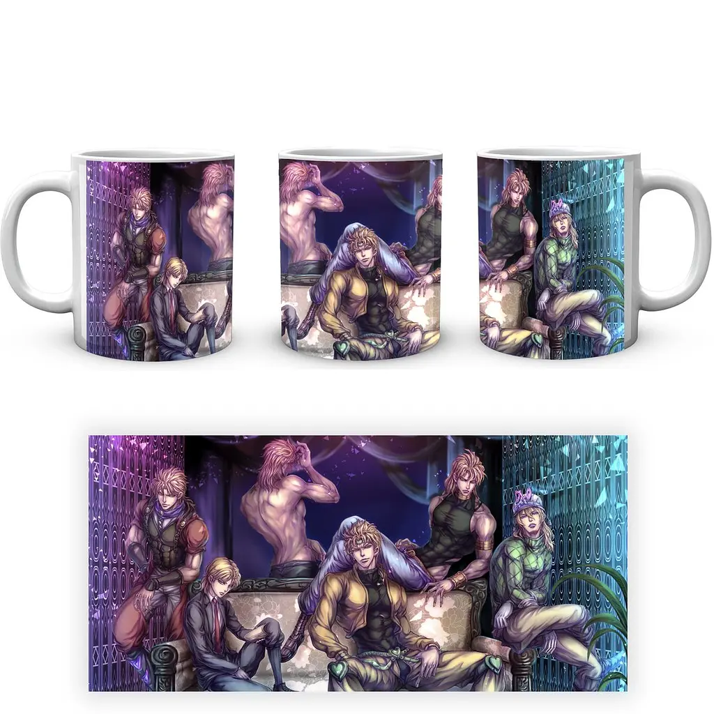 Кухоль GeekLand Неймовірні пригоди ДжоДжо JoJo's Bizarre Adventure Діо На дивані JJ 02.410 330 мл білий - фото 3