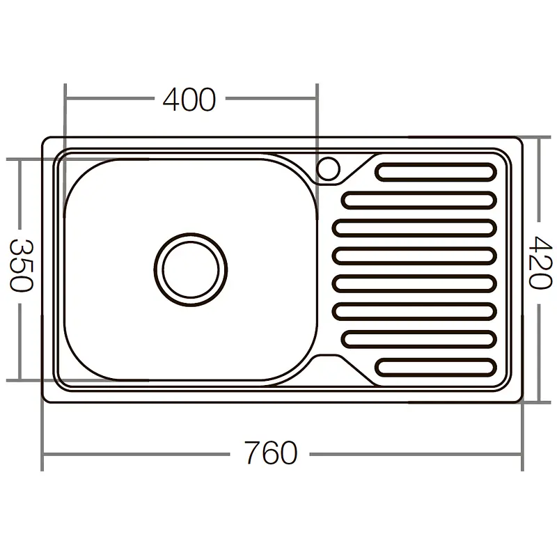 Кухонна мийка Zerix Z7642-08-180D decor ZX1603, Decor - фото 4