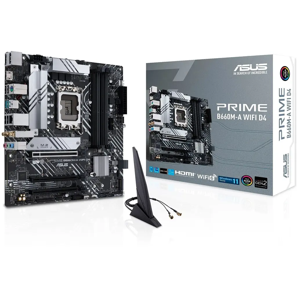Материнська плата Asus Prime B660M-A WIFI D4 s1700 B660 4xDDR4 M.2 HDMI DP Wi-Fi BT mATX - фото 7